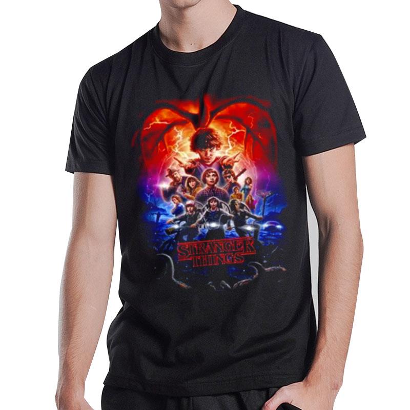 Stranger Things Group Shot Poster Fade S T-Shirt T-Shirt