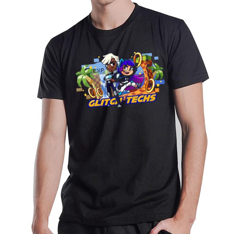 Strong Team Glitch Techs Sonic T-Shirt T-Shirt