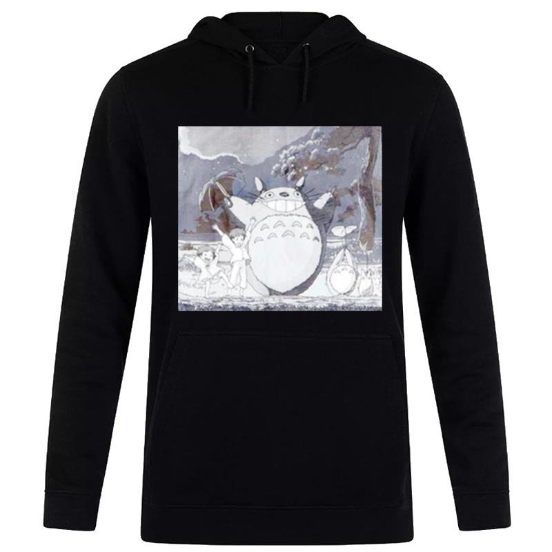 Studio Ghibli My Neighbor Totoro Black & White T-Shirt Hoodie