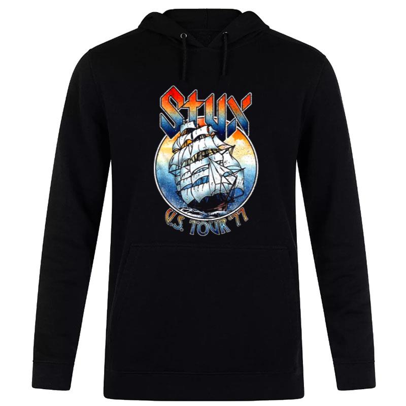 Styx 77 Tour Black Adul T-Shirt Hoodie