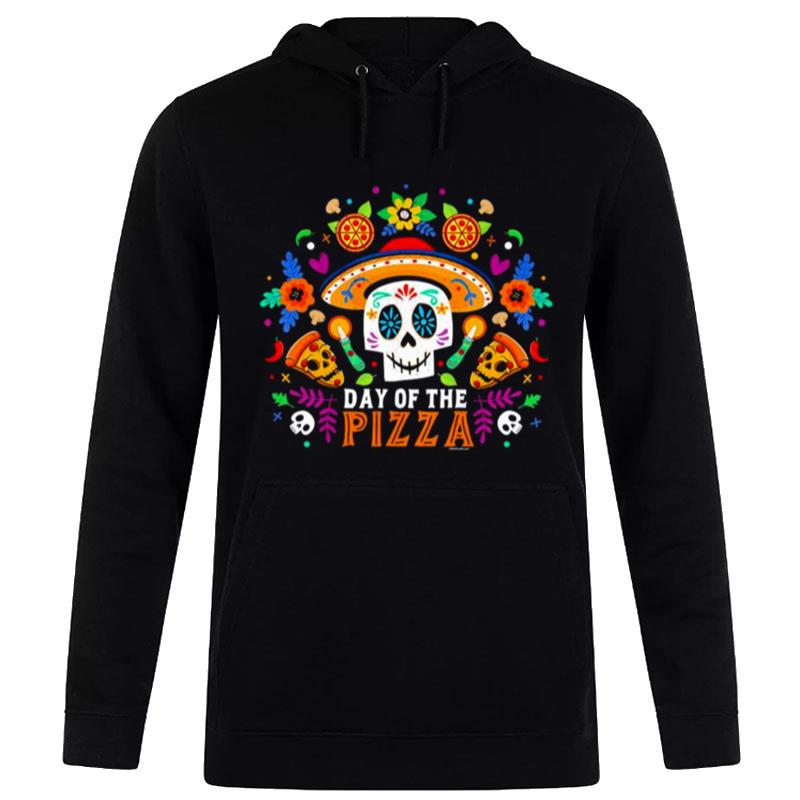 Sugar Skull Day Of The Pizza Halloween T-Shirt Hoodie