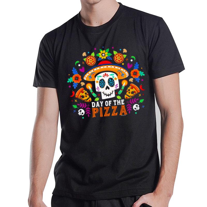 Sugar Skull Day Of The Pizza Halloween T-Shirt T-Shirt