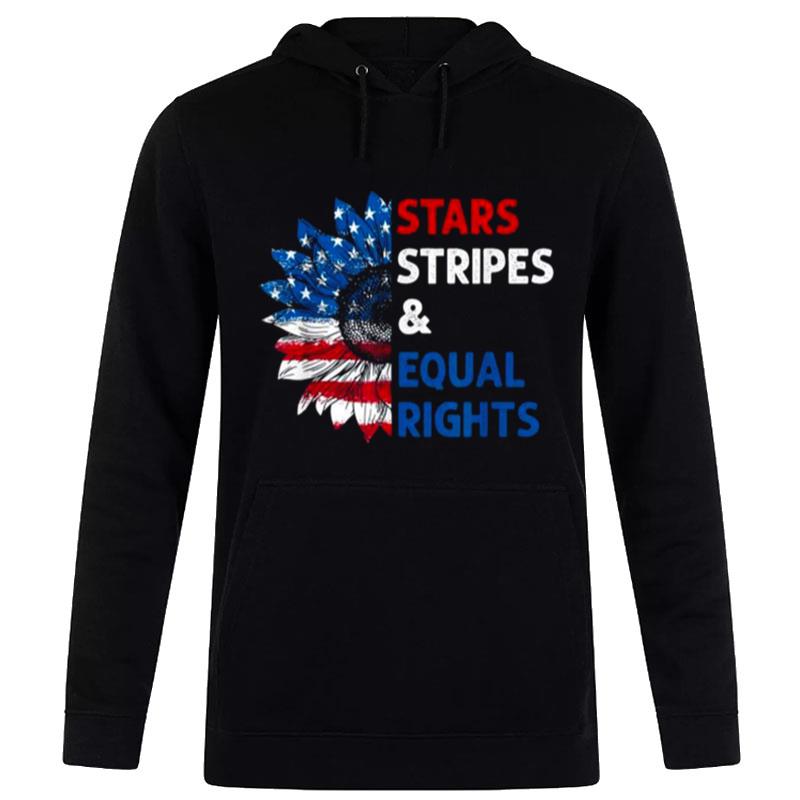 Sunflower Feminist Stars Stripes Equal Rights American Flag T-Shirt Hoodie