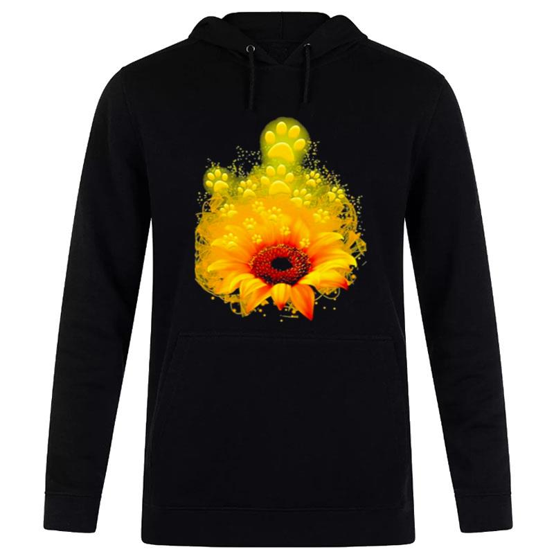 Sunflower Flower Paws T-Shirt Hoodie