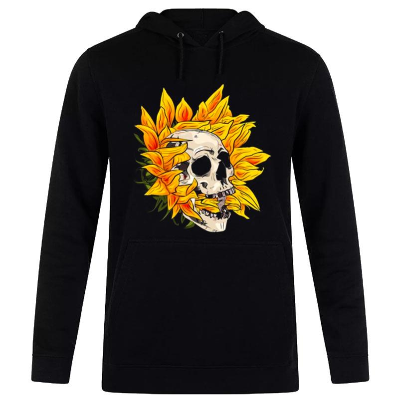 Sunflower Skull Halloween T-Shirt Hoodie