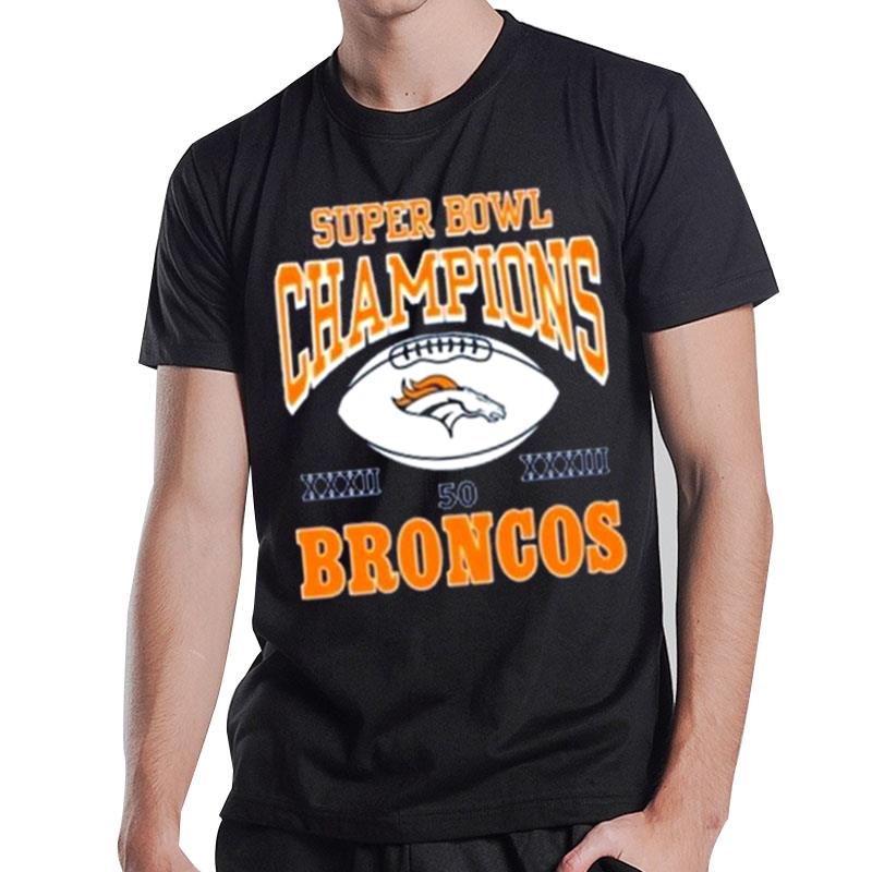 Super Bol Champions 50 Broncos T-Shirt T-Shirt