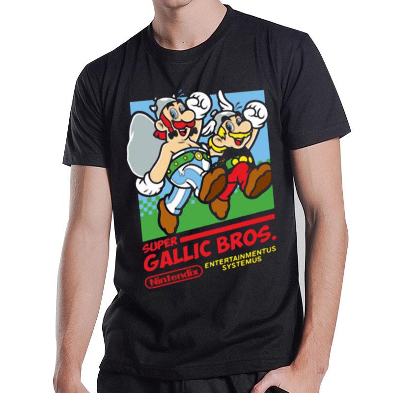 Super Gallic Bros Asterix And Obelix Mario Bros Video Game T-Shirt T-Shirt