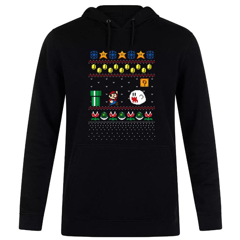 Super Mario Design Pattern Ugly Christmas T-Shirt Hoodie