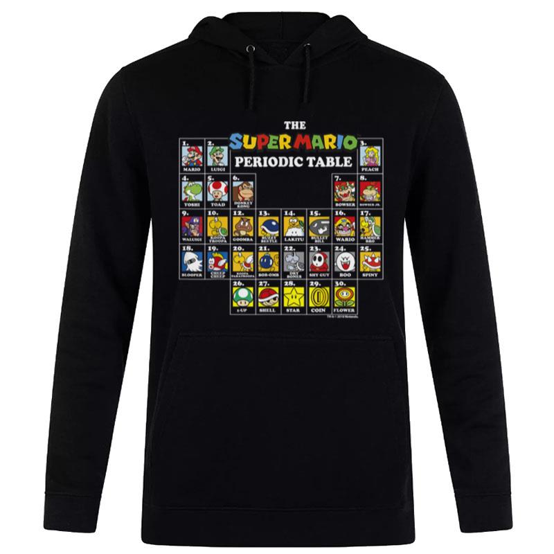 Super Mario Periodic Table Of Characters Graphic T-Shirt Hoodie