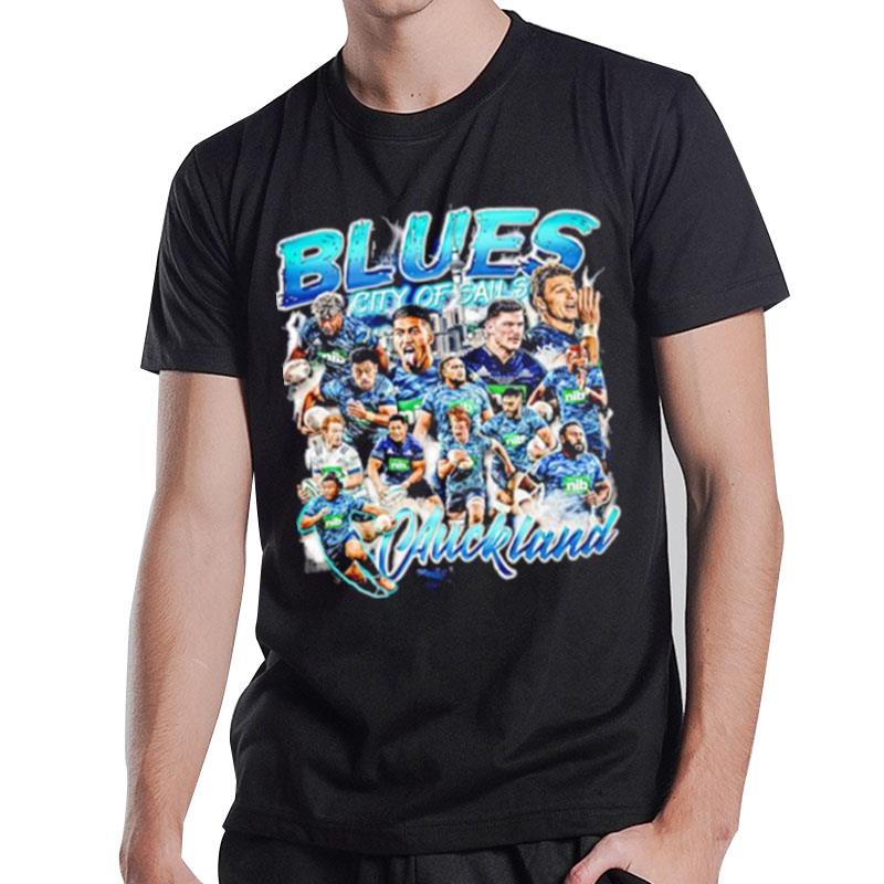 Super Rugby Alk Blues City Of Sails Auckland T-Shirt T-Shirt