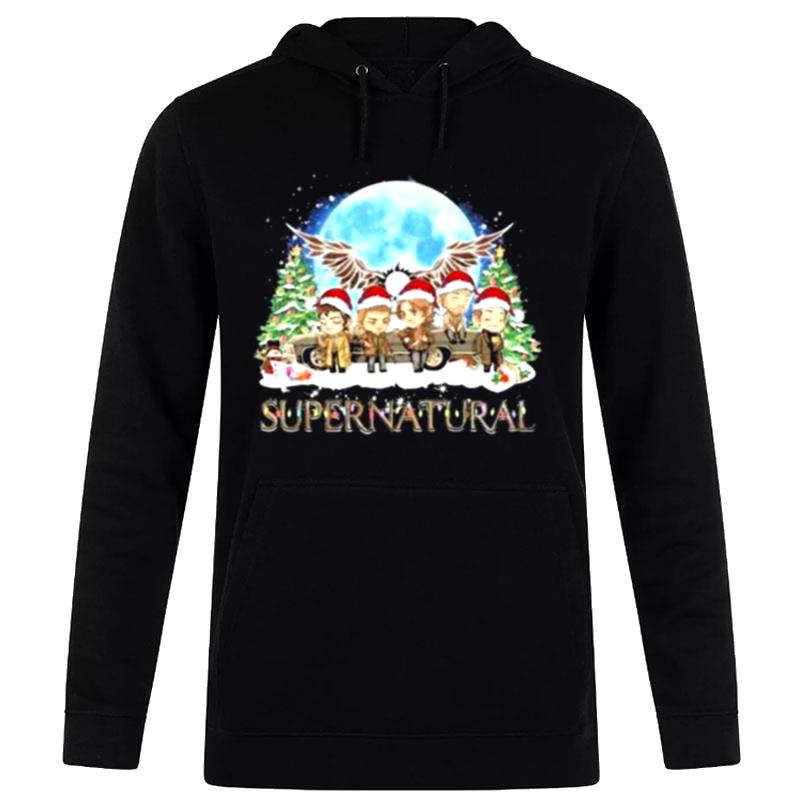 Supernatural Characters Chibi Santa 2022 Merry Christmas Hoodie