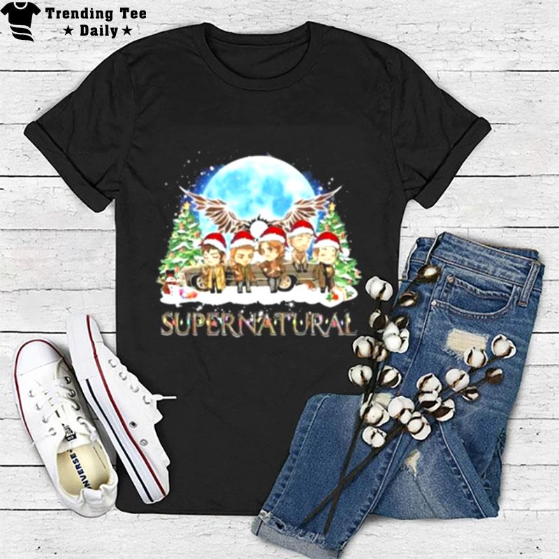 Supernatural Characters Chibi Santa 2022 Merry Christmas T-Shirt