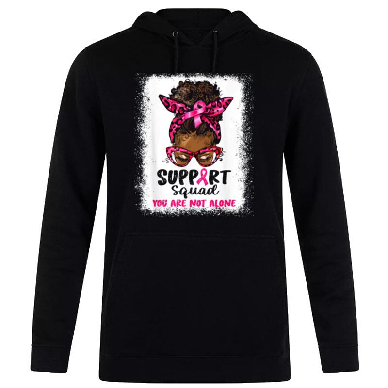 Support Squad Afro African Hair Pink Breast Cancer Awareness Hoodie