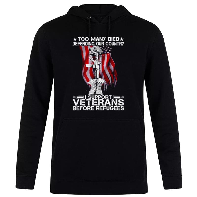 Support Veterans Before Refugees Hoodie