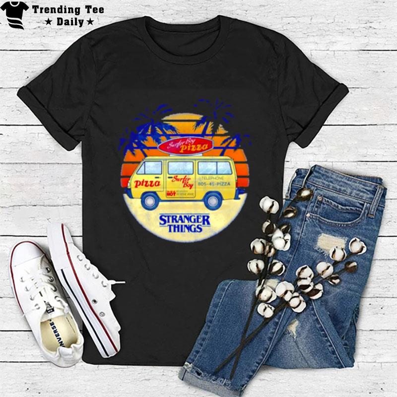 Surfer Boy Pizza Van Stranger Things T-Shirt