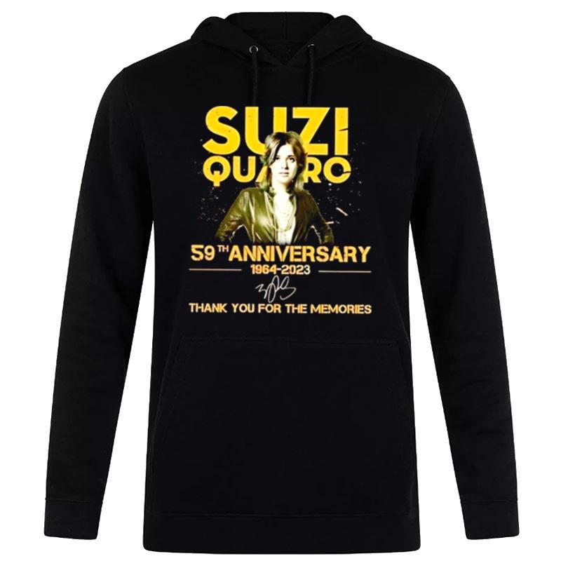 Suzi Quatro 59Th Anniversary 1964 2023 Signature Thank You For The Memories Hoodie