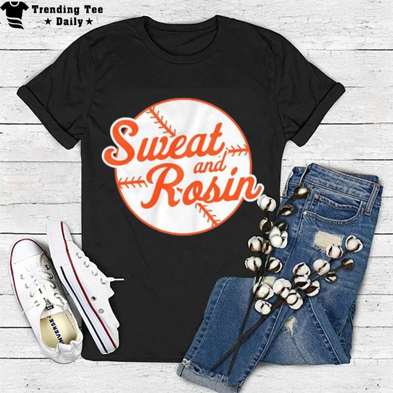 Sweat And Rosin New York Baseball Athlete Logos T-Shirt