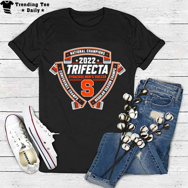 Syracuse Orange 2022 Trifecta Soccer Champions T-Shirt