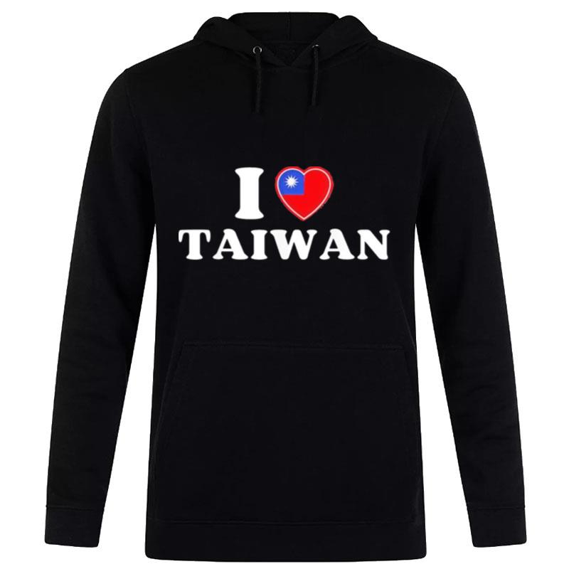 Taiwanese Flag Heart I Love Taiwan Heart I Stand With Taiwan Hoodie