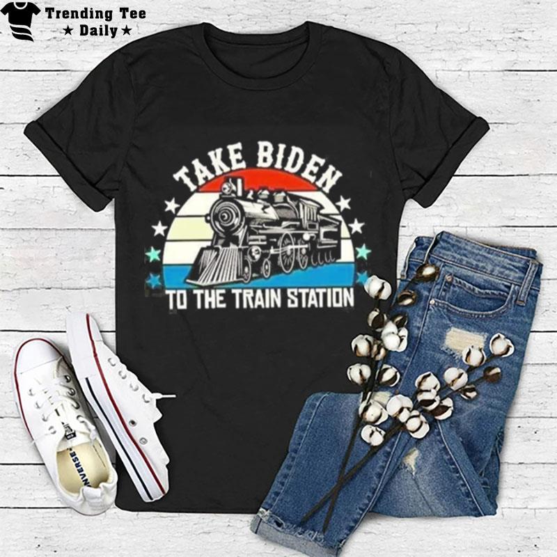 Take Biden To The Train Station Vintage T-Shirt