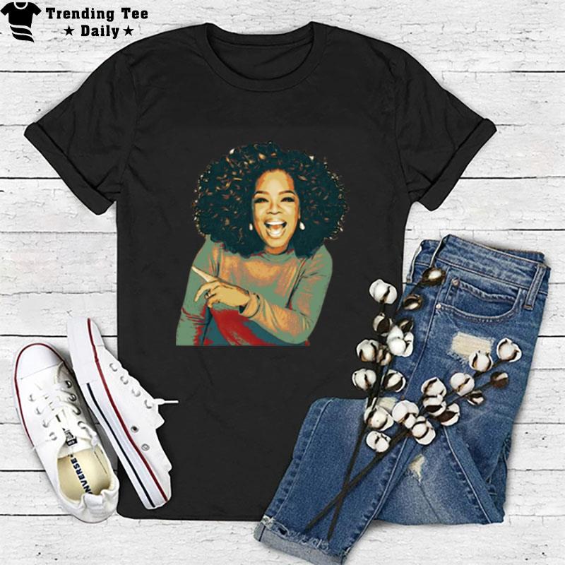 Talk Show Host Retro Portrait Oprah Winfrey T-Shirt