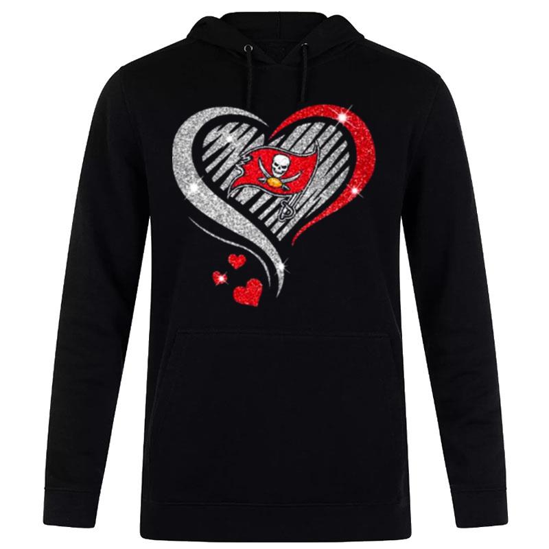 Tampa Bay Buccaneers Football Heart Diamond Hoodie