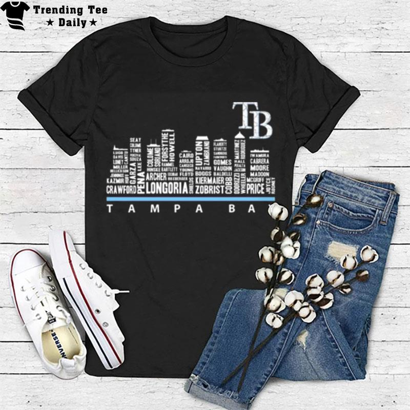 Tampa Bay Rays 2023 Players Skyline T-Shirt