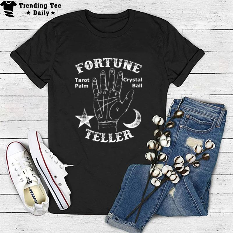 Tarot White Art Fortune Teller T-Shirt