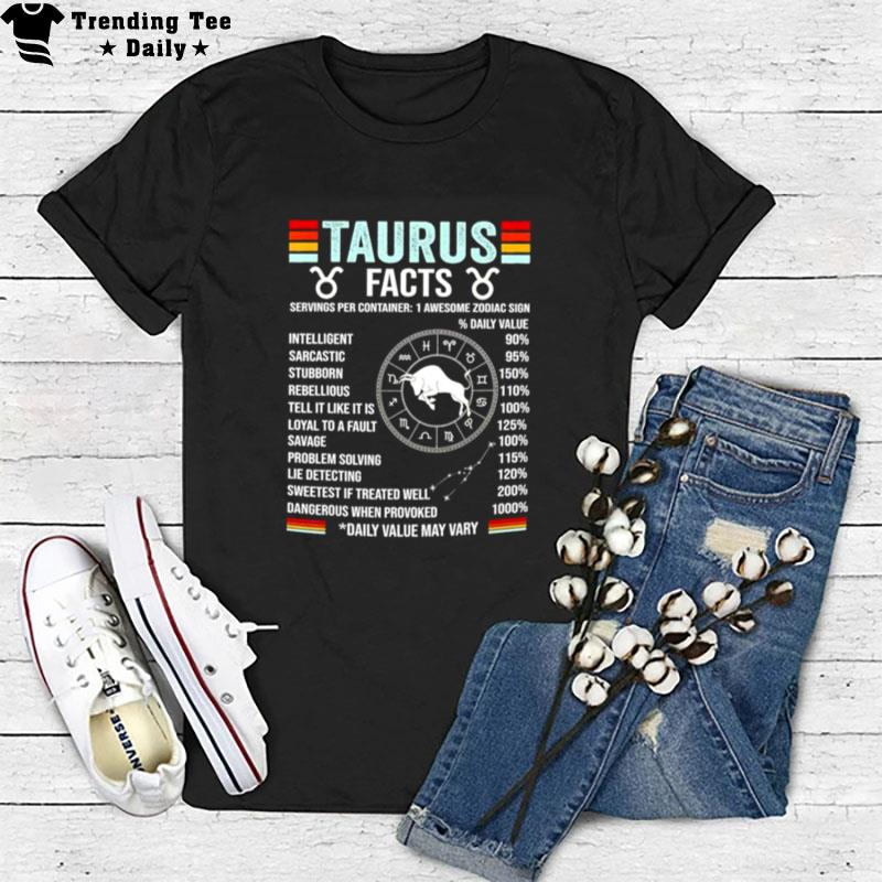 Taurus Facts Daily Value May Vary T-Shirt