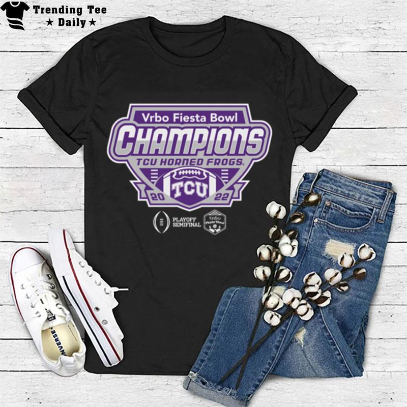 Tcu 2023 Fiesta Bowl Champs Shield T-Shirt