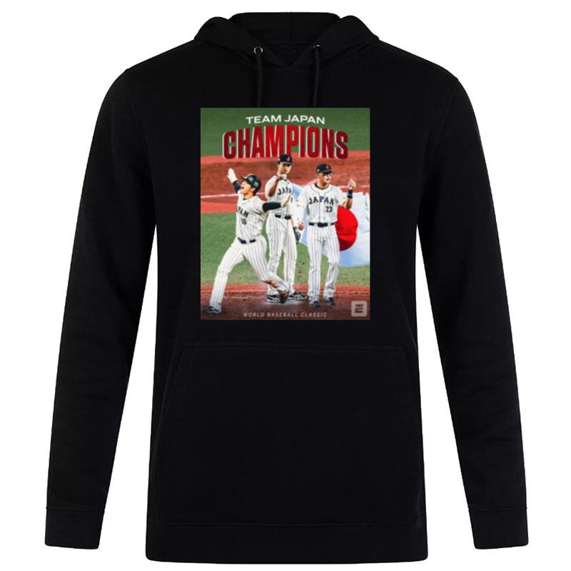 Team Japan Champions World Baseball Classic 2023 Poster Hoodie