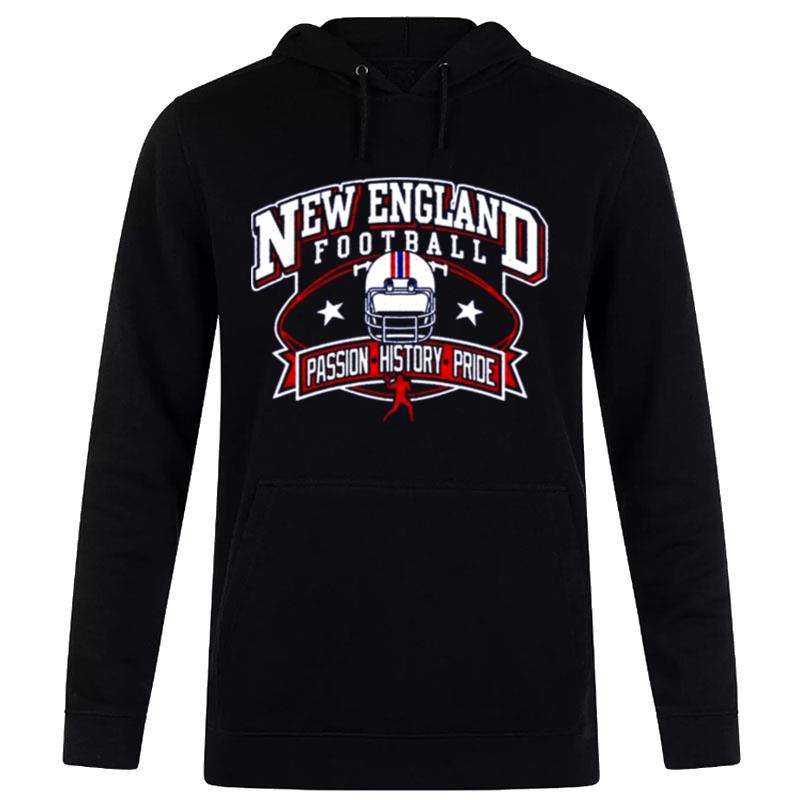 Team Passion History Pride Vintage Navy New England Retro American Football Hoodie