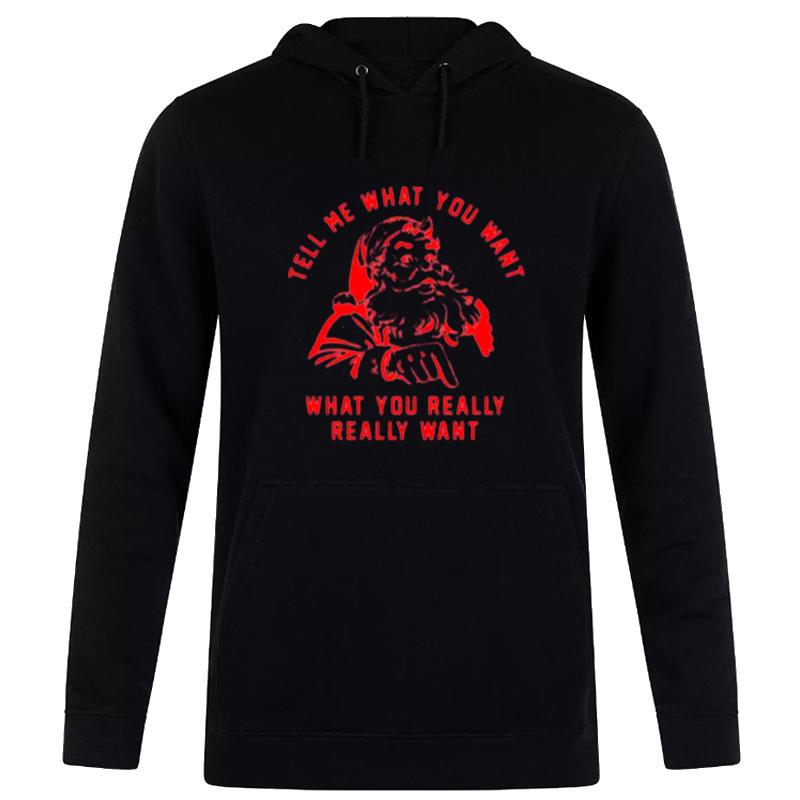 Tell Me What You Want What You Really Santa Claus Hoodie