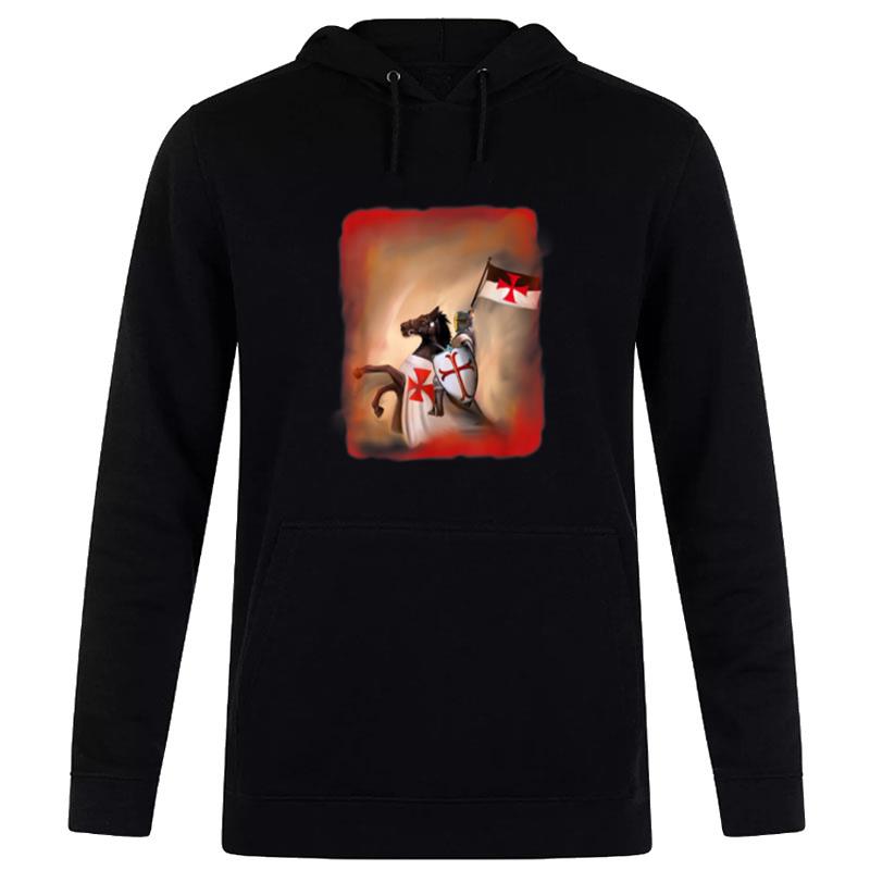 Templar Flag Knights Templar Medieval Gift Hoodie