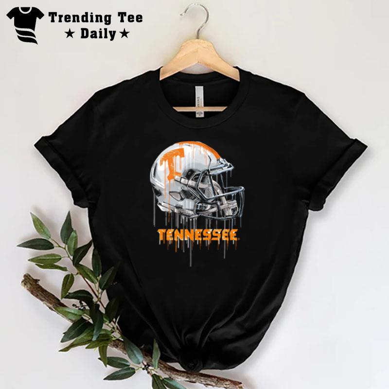 Tennessee Vols Original Dripping Football Helmet Black T-Shirt