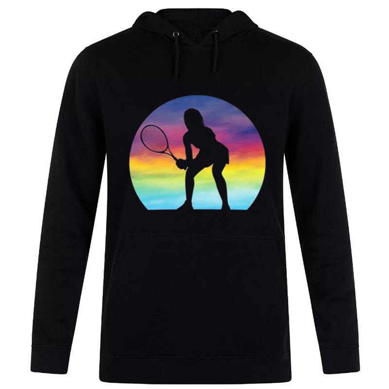 Tennis For Girls Retro Sunse Hoodie