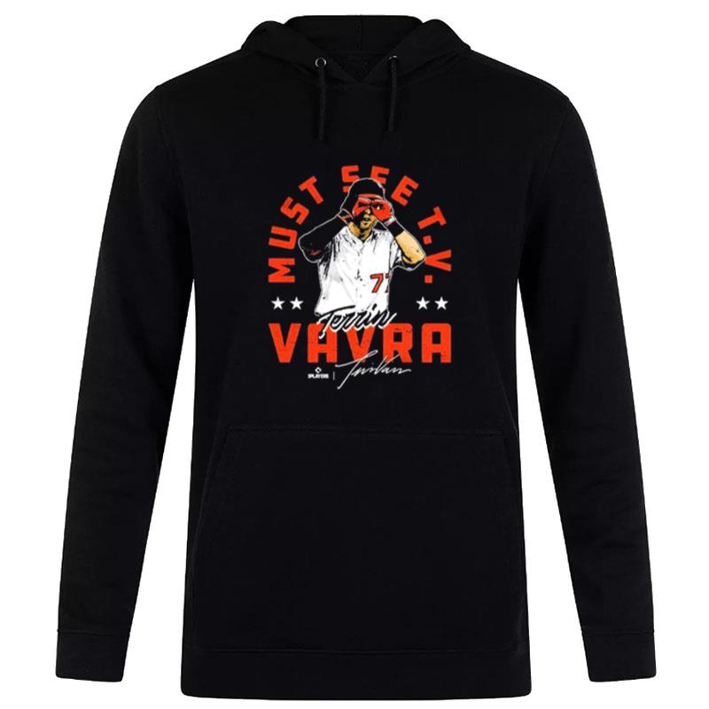 Terrin Vavra Baltimore Binoculars Signatures Hoodie