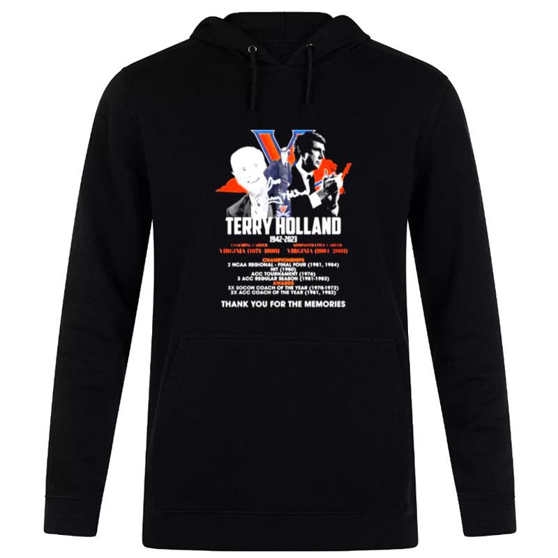 Terry Holland Virginia Cavaliers 1942 2023 Thank You For The Memories Signature Hoodie