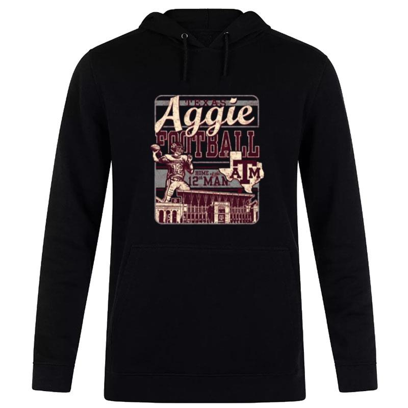 Texas A&M Aggie Vintage Football Square Home Of The 12Th Man Hoodie