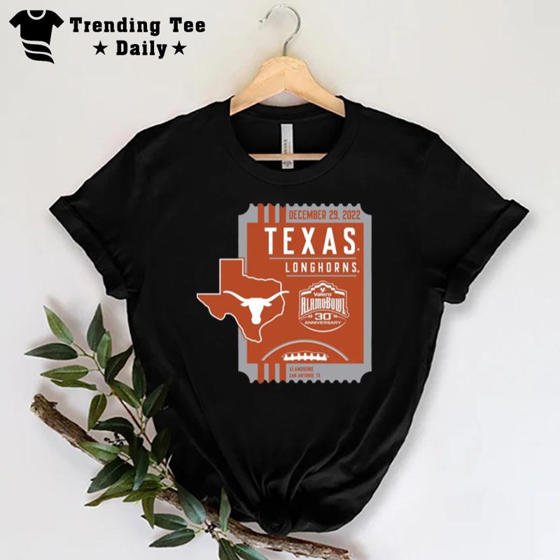 Texas Longhorns 2022 Valero Alamo Bowl Bound T-Shirt