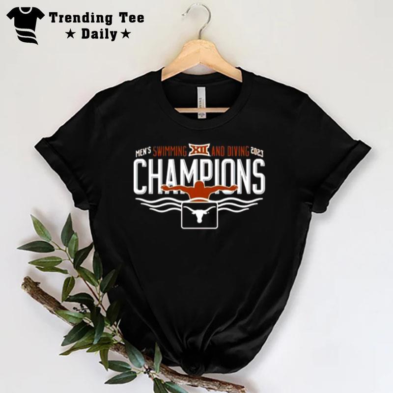 Texas Longhorns Men's Swimming & Diving 2023 Big 12 Champions T-Shirt