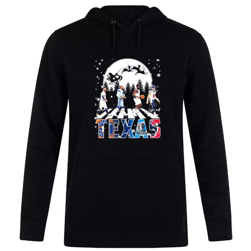 Texas Sports Abbey Road 2022 Merry Christmas Signatures Hoodie