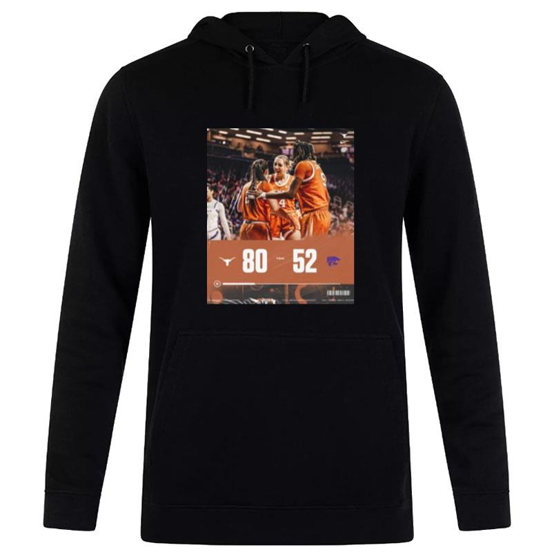 Texas Win 80 52 K State 2023 Big 12 Women's Basketball Champions Final Score Hoodie