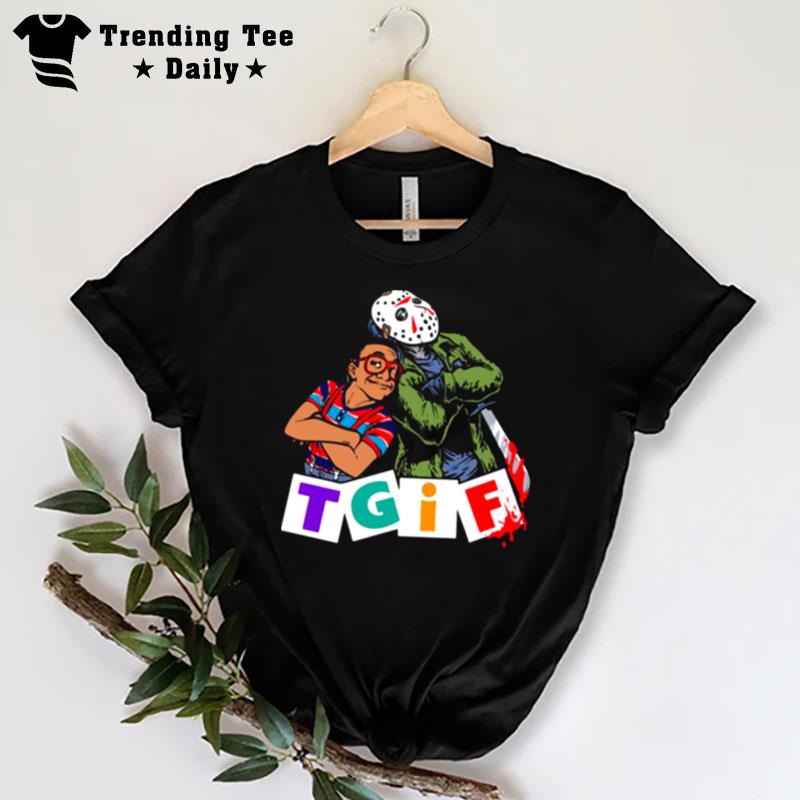 Tgif Jason & Urkel Jason Voorhees Horror T-Shirt