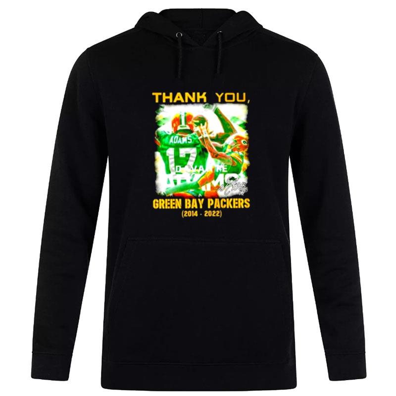 Thank You Davante Adams Green Bay Packers 2014 2022 Signatures Green Bay Packers Hoodie