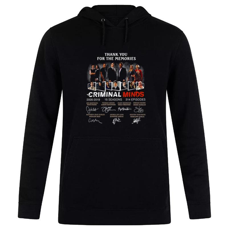 Thank You For The Memories Criminal Minds 2005 2019 Signature Hoodie