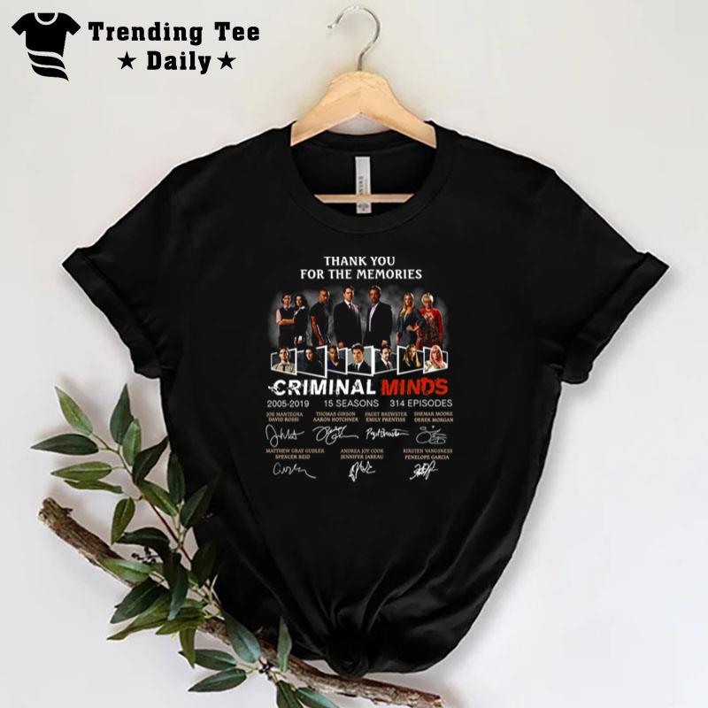 Thank You For The Memories Criminal Minds 2005 2019 Signature T-Shirt