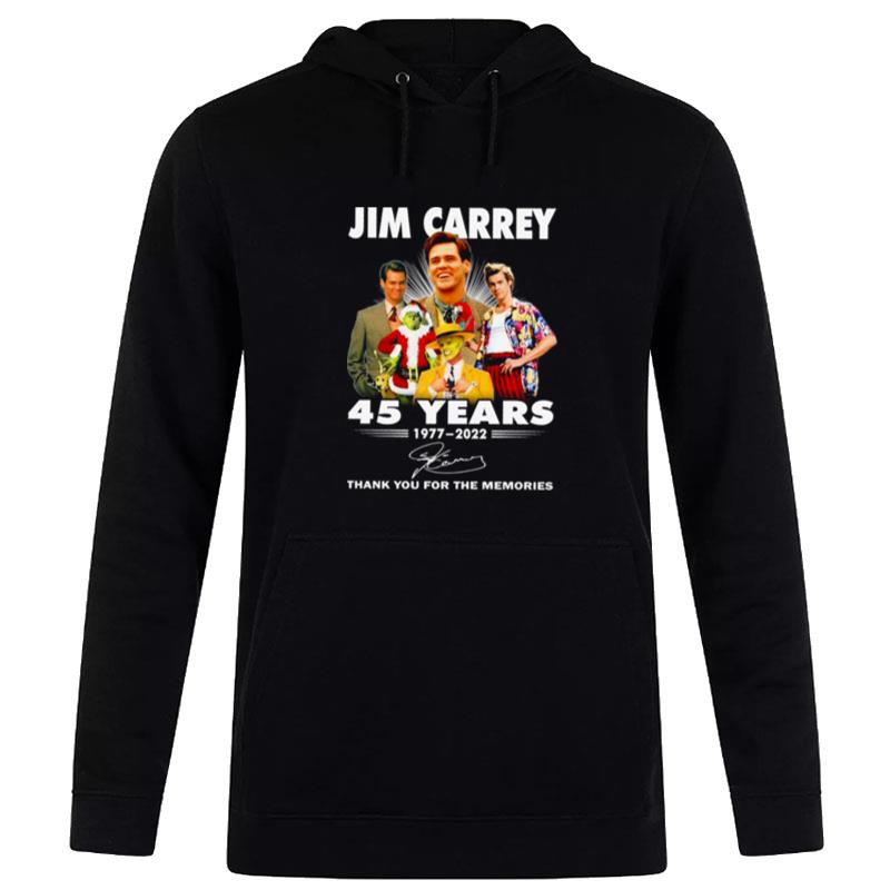 Thank You For The Memories Official Jim Carrey 45 Years 1977 2022 Signature Hoodie