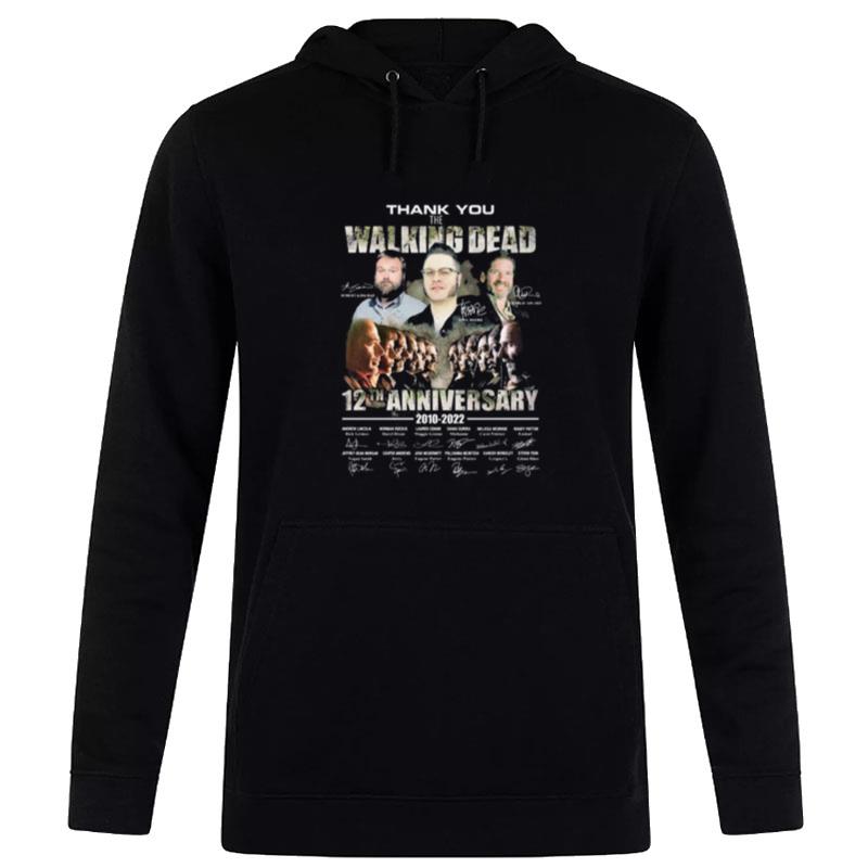 Thank You The Walking Dead 12Th Anniversary 2010 2022 Signatures Hoodie