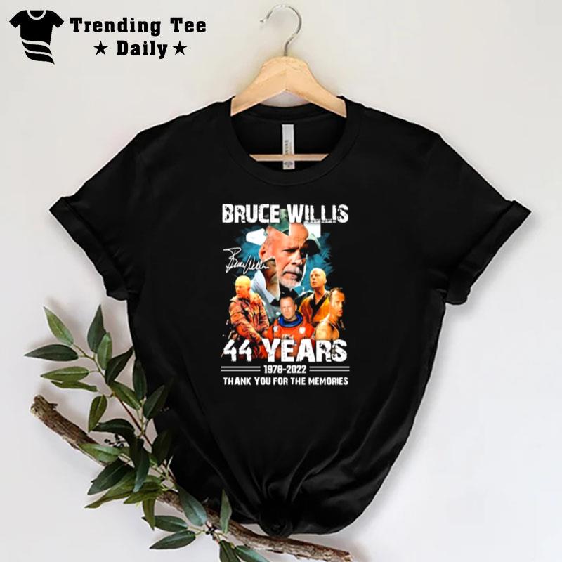 The Actor 44 Years Signature Bruce Wills T-Shirt